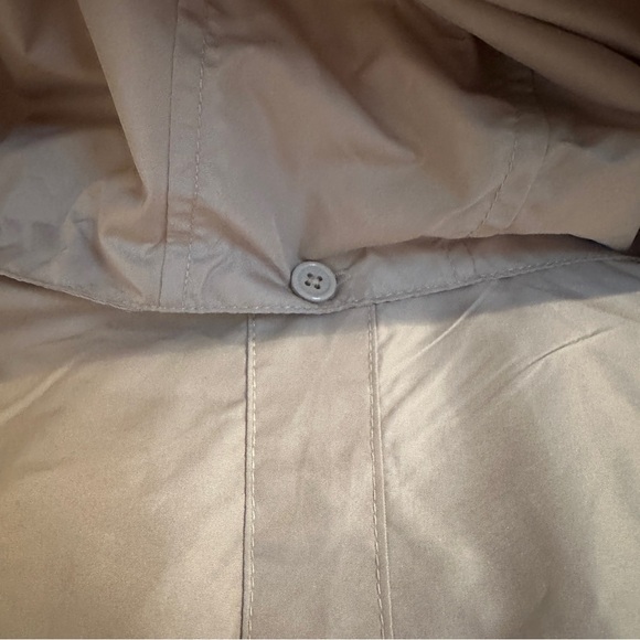 NWT Jones of New York Rain Coat Removable Hood water repellent Women XL Cream - Picture 10 of 12